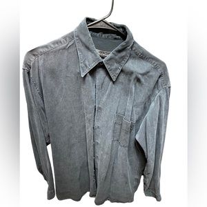 Men’s Medium Robert Barakett Long Sleeve Dark Gray Button Down